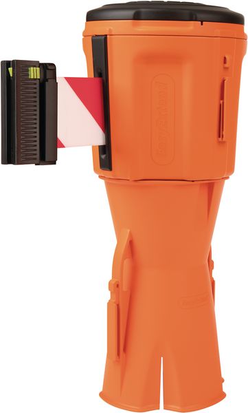 AUA SIGNALETIQUE Enrouleur Sangle Pour Cône Signalisation Chantier - 5 Mètres Rouge/Blanc