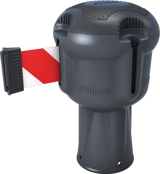 Enrouleur gris sangle 9 m pour poteau Skipper™ ou cône
