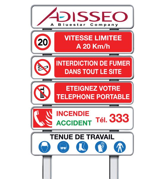 Schild 'Les Gestes Barrières' (Hygienemaßnahmen) – 45x63 Cm, Selbstklebendes Vinyl Oder Alu-Dibond | Für Büro, Geschäft, öffentliche Räume