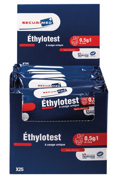 Lot+de+25+ethylotests+chimiques+NF+en+boite+presentoir