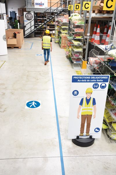 Panneau silhouette port des EPI obligatoire avec socle Signals