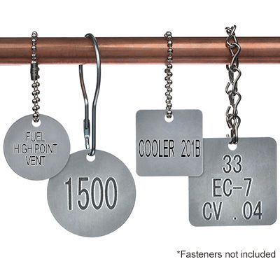 Custom Engraved Aluminum Valve Tags, Metal Tags Ship FAST! | Seton Canada