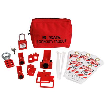 Electrical Breaker Lockout Tagout Kit with Nylon Safety Padlock in ...