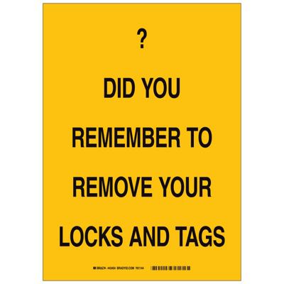 Remove Lock Sign Lockout Tagout Signs: LOTO Safety Signs for OSHA Compliance | Seton