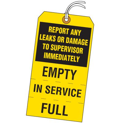 Custom Cylinder Status Tags | Emedco