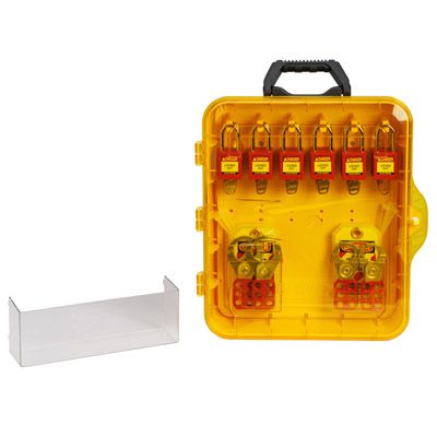 12-Lock Lockout Station with Nylon Safety Lockout Padlocks | Seton