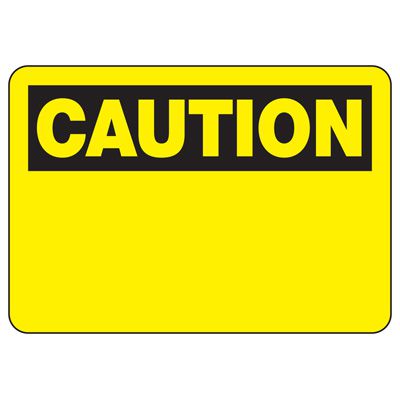OSHA Caution Signs - Caution Header Only | Seton