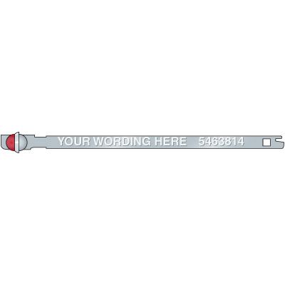 Metal Ball Seal, Rolled Edges, 8 1/2"L, Silver, SEALED, 100 Pack