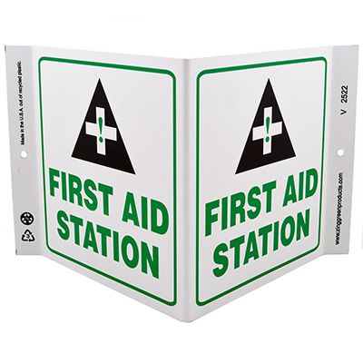 First Aid Station Signs - High Visibility & OSHA Compliant | Seton