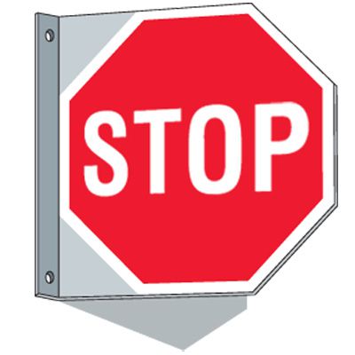 STOP ロードサイン STOP HERE (left arrow) ON RED Sign R10-6aL - Lane Control