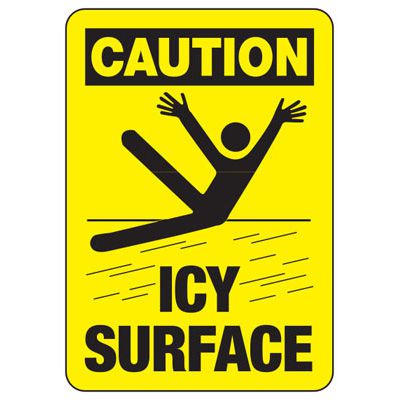 Caution Icy Surface - Industrial Slip and Trip Sign | Seton | Seton