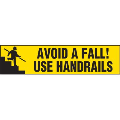 Use Handrails Vinyl Label | Emedco