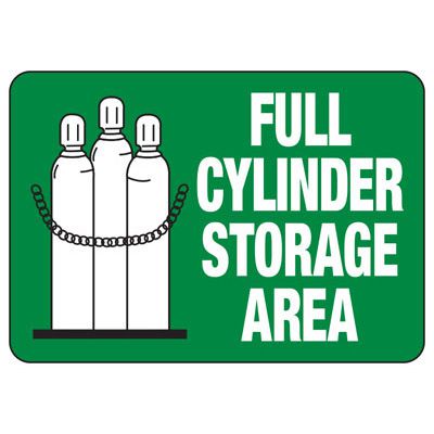 Cylinder Status Signs - Full Cylinder Storage Area | Seton
