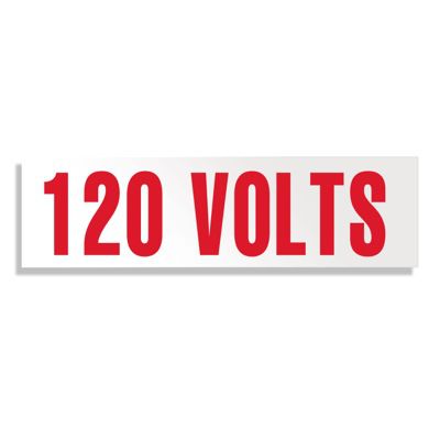 Voltage Warning Labels - 120 Volts | Emedco