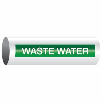 Water Sampling Point Sticker Waste Water - Self-Adhesive Pipe Markers | Emedco