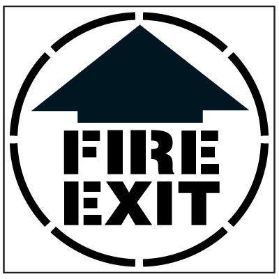 Fire Exit Floor Stencil | Emedco