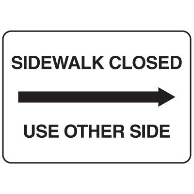 USA標識看板　SIDEWALK CLOSED Brady Part: 129444 | Sidewalk Closed Sign | BradyCanada.ca