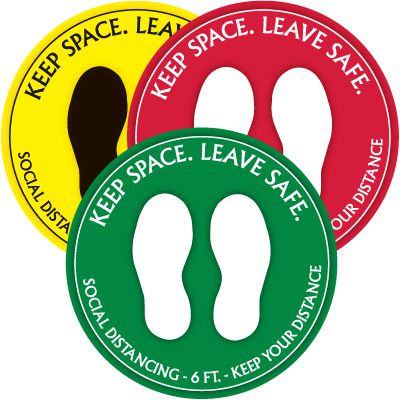 Floor Markers, Floor Safety Signs - Keep Space Leave Safe | Seton