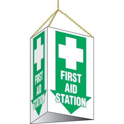 First Aid Station Signs - High Visibility & OSHA Compliant | Seton
