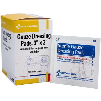 First Aid Only 3 x 3 Sterile Gauze Pads I211 First Aid Only 3 x 3 Sterile Gauze Pads I211