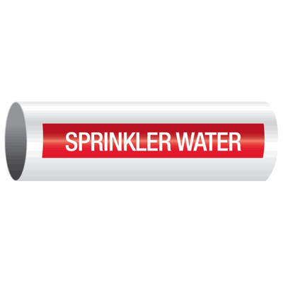 Sprinkle Indicator Sprinkler-Water - Self-Adhesive Pipe Markers | Emedco