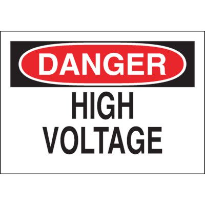 Danger High Voltage Hazard Warning Labels | Seton