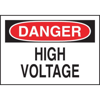 Danger High Voltage Hazard Warning Labels | Seton