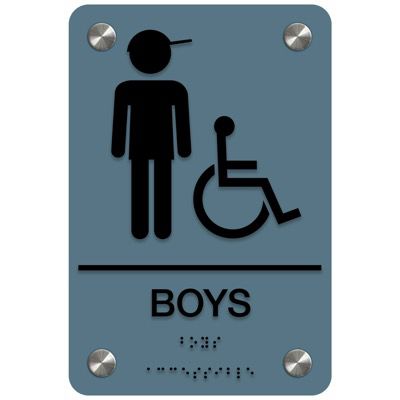 Boys Restroom Signs - Premium Braille Signs w Accessibility | Seton ...
