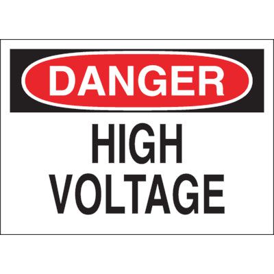Danger High Voltage Hazard Warning Labels | Seton