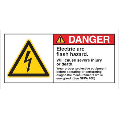 flash サイン無し ANSI Z535 Safety Labels, Arc Flash and Shock Hazard | Seton