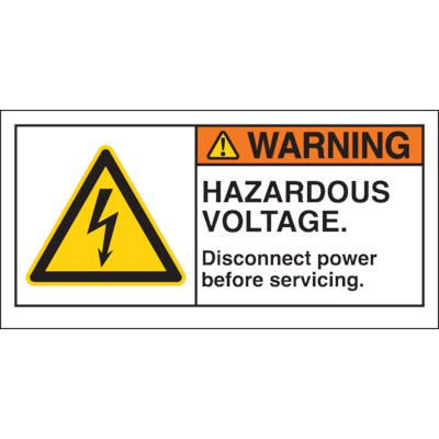 ANSI Z535 Labels, Hazardous Voltage, Hazardous Labels | Seton