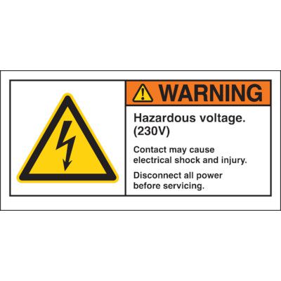 CADシール タイプⅣ ANSI Z535 Safety Labels, High Voltage Labels | Seton