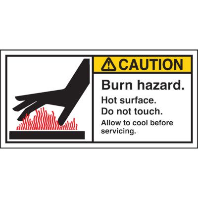 ANSI Z535 Safety Labels, Burn Hazard | Seton