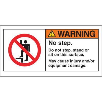ANSI Z535 Labels, Do Not Step, Machine Safety | Seton