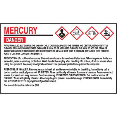 GHS Chemical Labels - Mercury|Seton Canada | Seton.ca