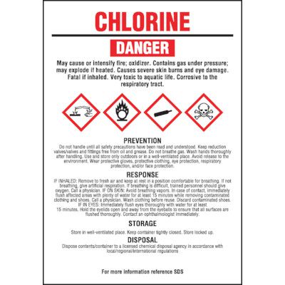Chlorine - GHS Chemical Labels | Seton