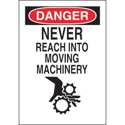 Tall Machine Warning Sticker Industrial Machine Labels & Safety Decals | OSHA & ANSI Compliant | Seton