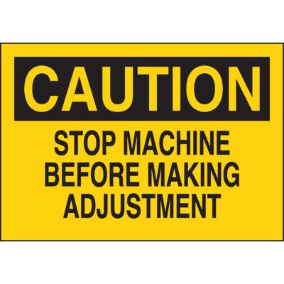 Stop Machine Warning Caution Labels - Stop Machine Warning | Emedco