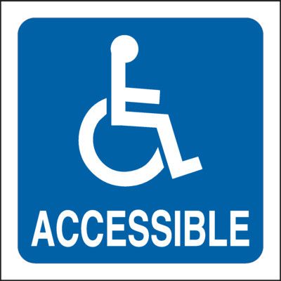 Disability Assitance Label ADA Accessible Label - Adhesive Back | Emedco
