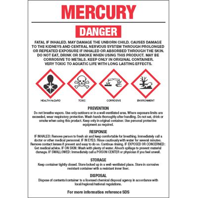 GHS Chemical Labels - Mercury|Seton Canada | Seton.ca