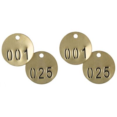 1"Brass Valve Tags Industrial Grade Stamping Tags 0.039" Round Engraved Metal Blanks Chits With Hole For Pipe Valves, Equipment, Tool And Keys - View #5