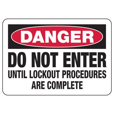 Lockout Tagout Signs: LOTO Safety Signs for OSHA Compliance | Seton