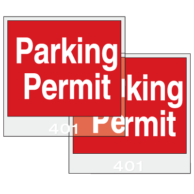 Adhesive Parking Permits & Stickers | Custom & Stock | Emedco