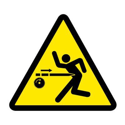 Kick Back Risk International Symbols Labels - Kickback Hazard | Emedco