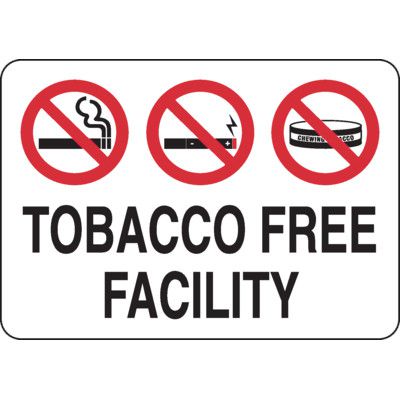 no chemical tobacco No Smoking Signs