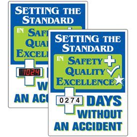 Days Safe Tracker Safety Scoreboards & Days Without Incident Signs | Seton