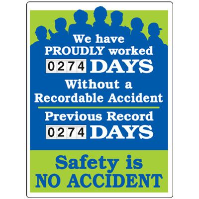 Days Without Accident Signs & Safety Scoreboards | Seton