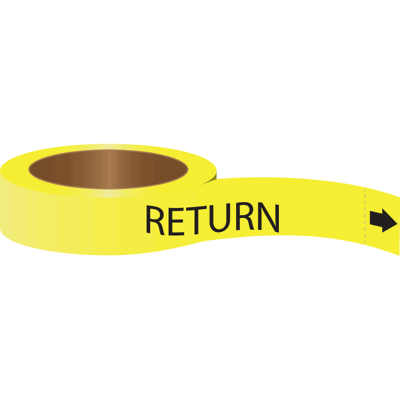 Return Point Sticker Return Roll-Form Adhesive Pipe Markers | Emedco