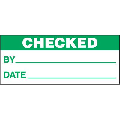 Checked Status Label | Emedco