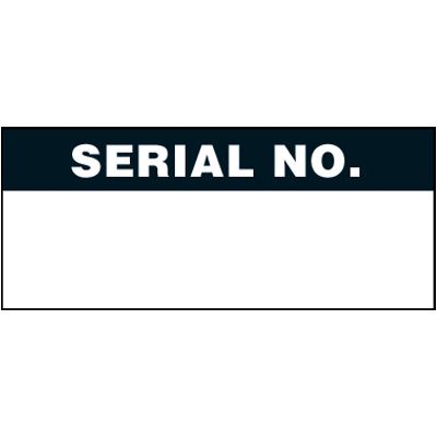 Serial Lable Serial NO. Self-Laminating Status Labels | Label | Seton.com | Seton